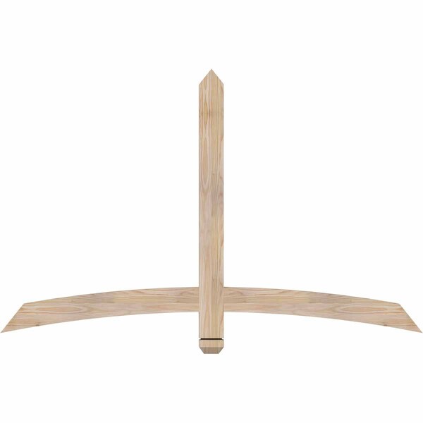 Ekena Millwork Bellingham Smooth Timber Gable Bracket, Douglas Fir, 60"W x 38"H x 1 1/2"D x 3 1/2"F, 15/12 Pitch GBW060X38X0204BEL00SDF - main